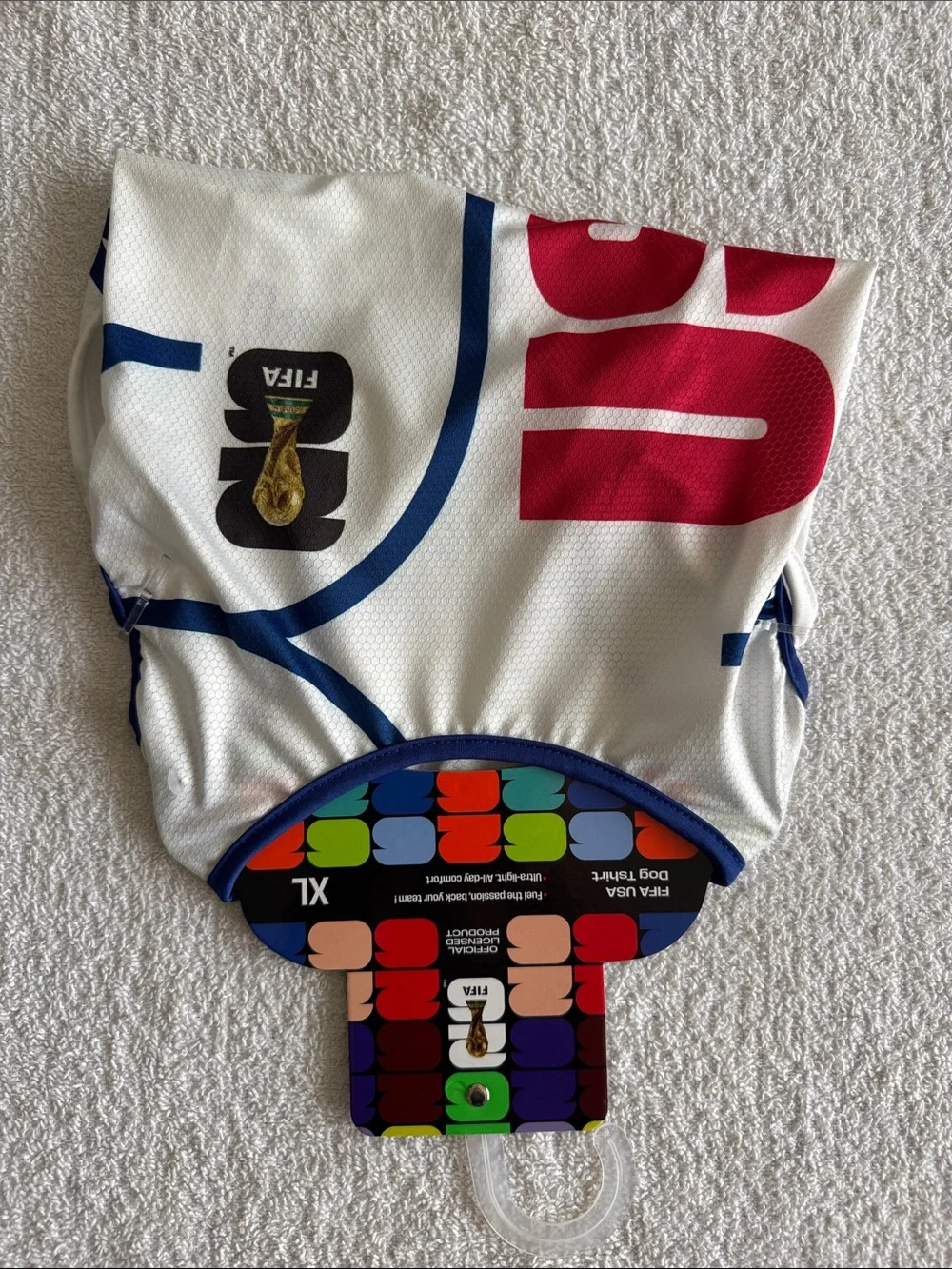 FIFA World Cup 26 “USA” White & Blue Dog Tee Shirt Top